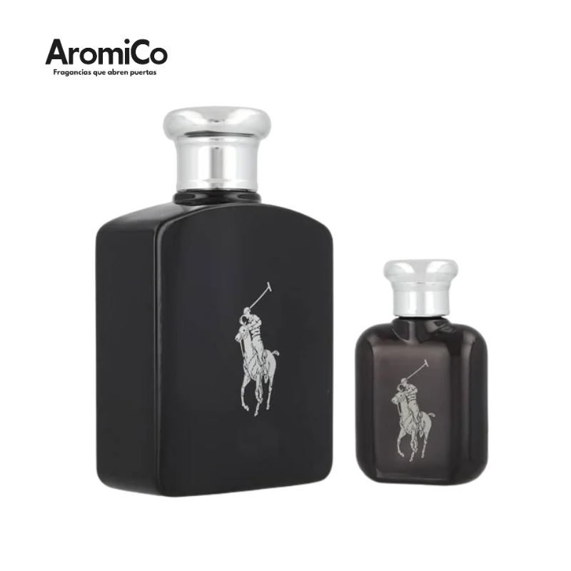 SET RALPH LAUREN POLO BLACK 2 PIEZAS