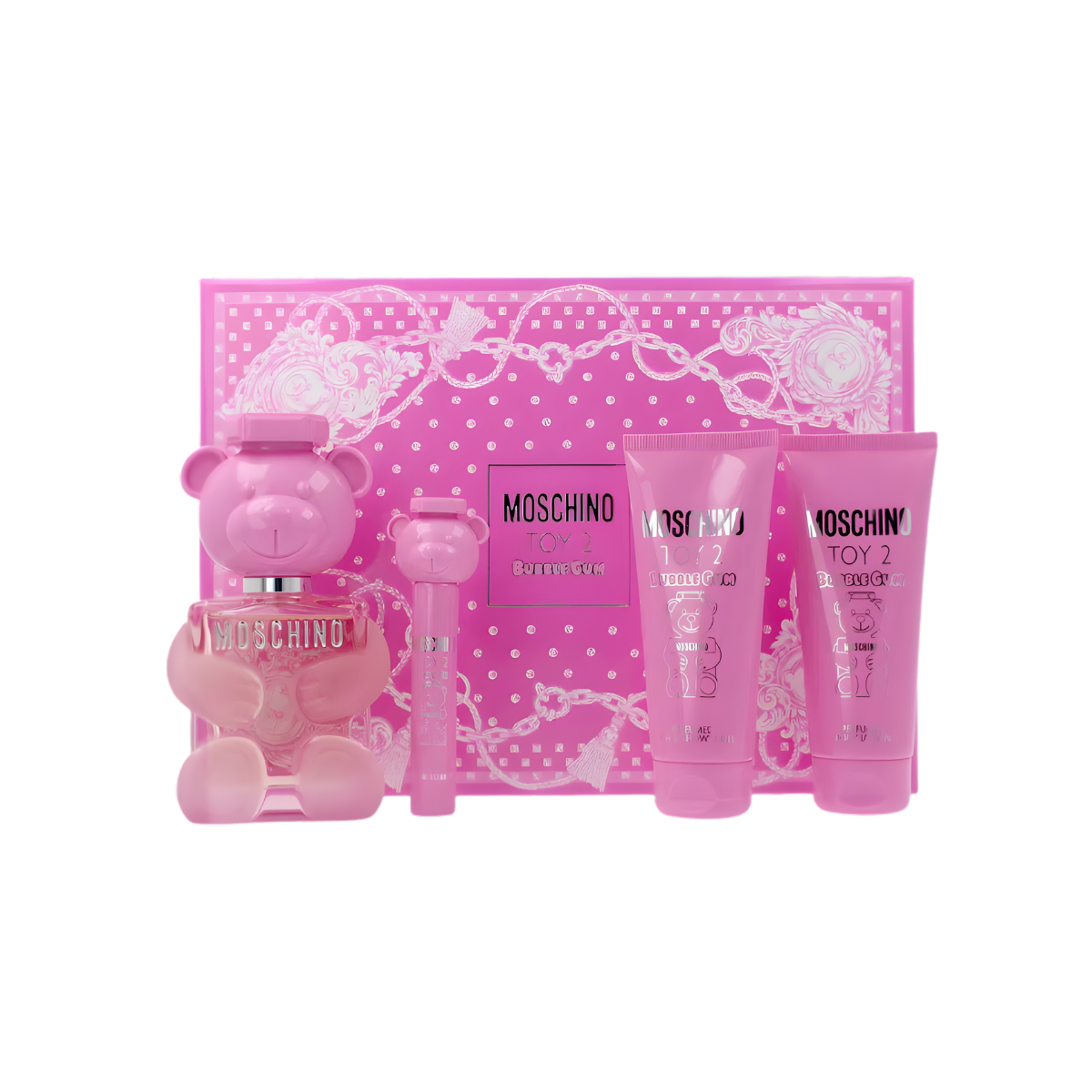 SET MOSCHINO TOY 2 BUBBLE GUM WOMAN 4PCS